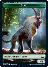 Beast // Treasure Double-Sided Token [Double Masters Tokens] | Game Grid - Logan