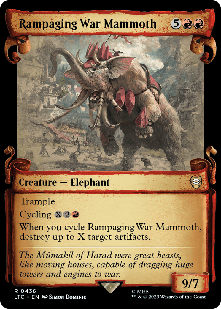 Rampaging War Mammoth [The Lord of the Rings: Tales of Middle-Earth Commander Showcase Scrolls] | Game Grid - Logan