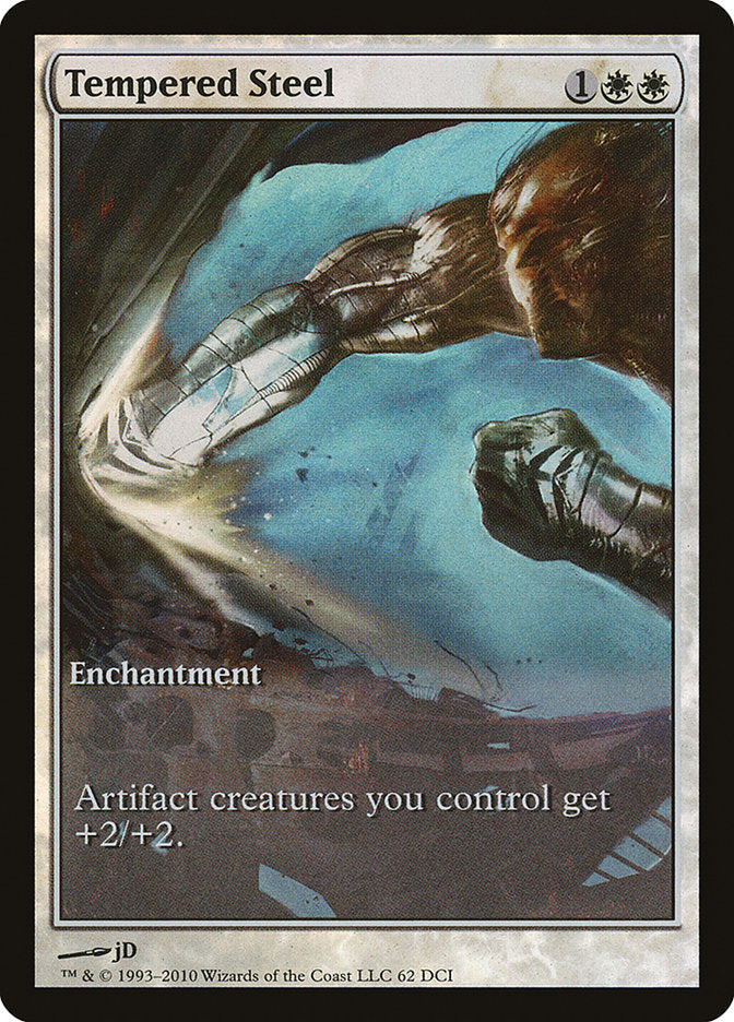 Tempered Steel (Game Day) (Extended Art) [Scars of Mirrodin Promos] | Game Grid - Logan
