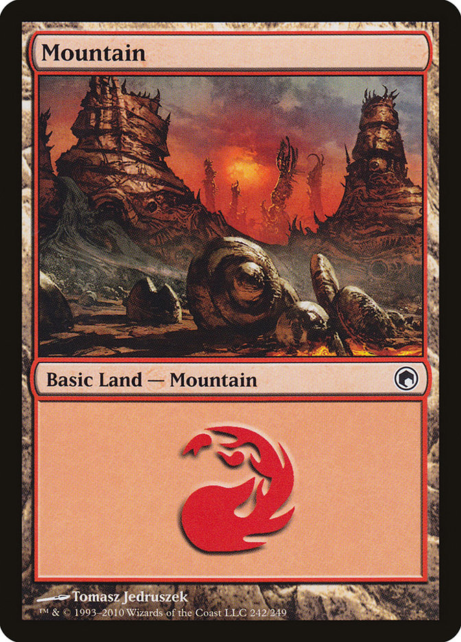 Mountain (242) [Scars of Mirrodin] | Game Grid - Logan