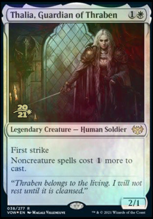 Thalia, Guardian of Thraben [Innistrad: Crimson Vow Prerelease Promos] | Game Grid - Logan