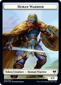 Human Warrior // Kaya, the Inexorable Emblem Double-Sided Token [Kaldheim Tokens] | Game Grid - Logan