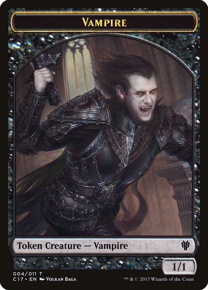 Vampire // Zombie Double-Sided Token [Commander 2017 Tokens] | Game Grid - Logan