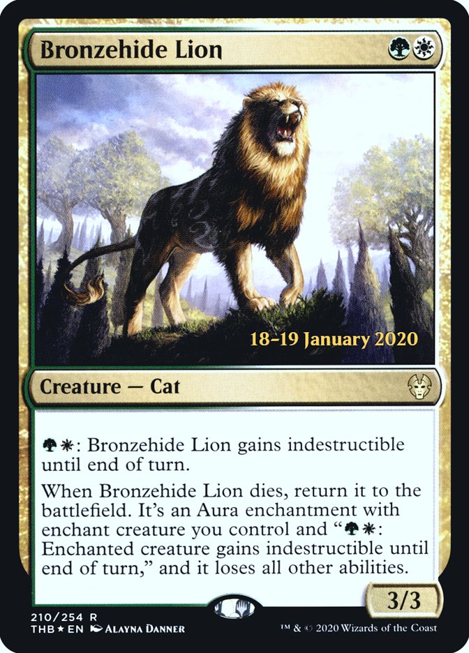 Bronzehide Lion [Theros Beyond Death Prerelease Promos] | Game Grid - Logan