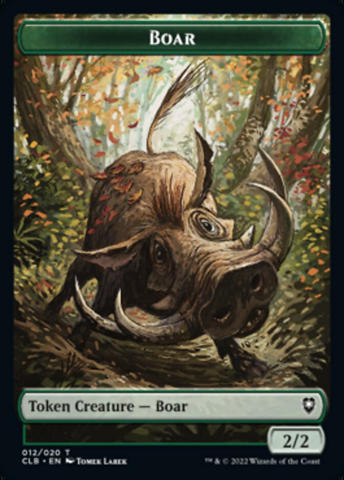 Boar Token [Commander Legends: Battle for Baldur's Gate Tokens] | Game Grid - Logan