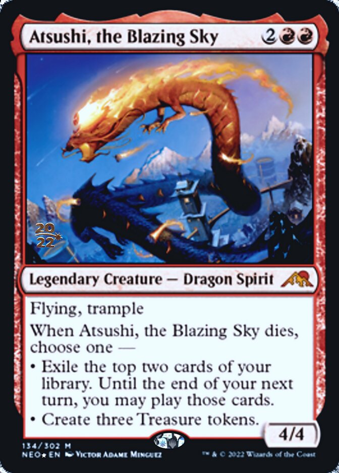 Atsushi, the Blazing Sky [Kamigawa: Neon Dynasty Prerelease Promos] | Game Grid - Logan