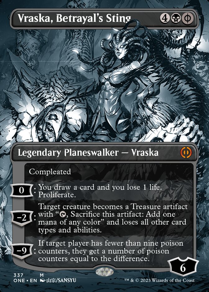 Vraska, Betrayal's Sting (Borderless Manga) [Phyrexia: All Will Be One] | Game Grid - Logan