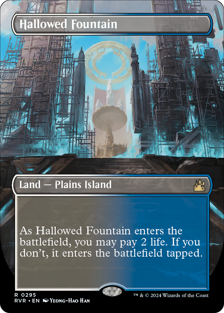 Hallowed Fountain (Borderless) [Ravnica Remastered] | Game Grid - Logan