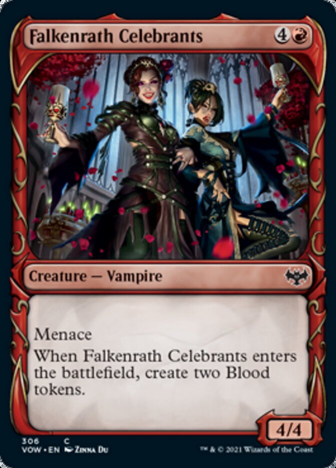 Falkenrath Celebrants (Showcase Fang Frame) [Innistrad: Crimson Vow] | Game Grid - Logan