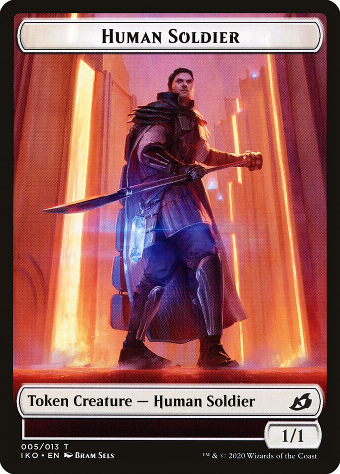 Human Soldier Token (005/013) [Ikoria: Lair of Behemoths Tokens] | Game Grid - Logan