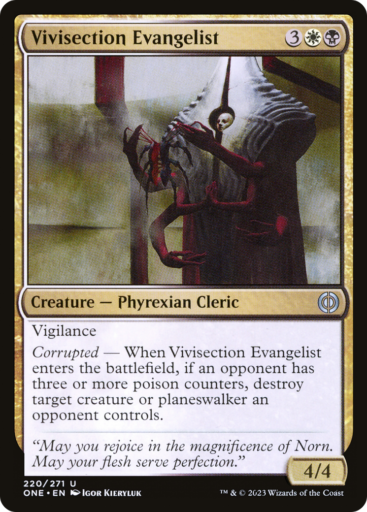 Vivisection Evangelist [Phyrexia: All Will Be One] | Game Grid - Logan