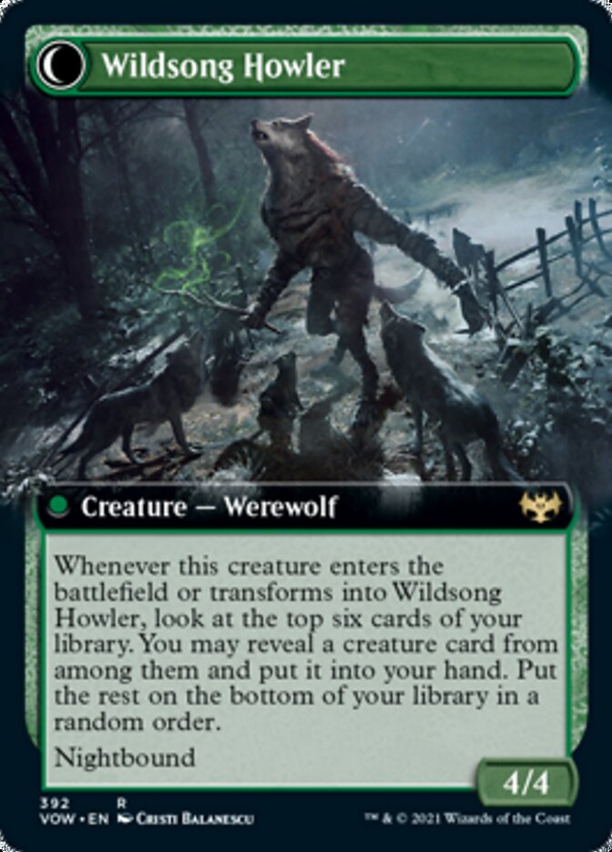 Howlpack Piper // Wildsong Howler (Extended Art) [Innistrad: Crimson Vow] | Game Grid - Logan