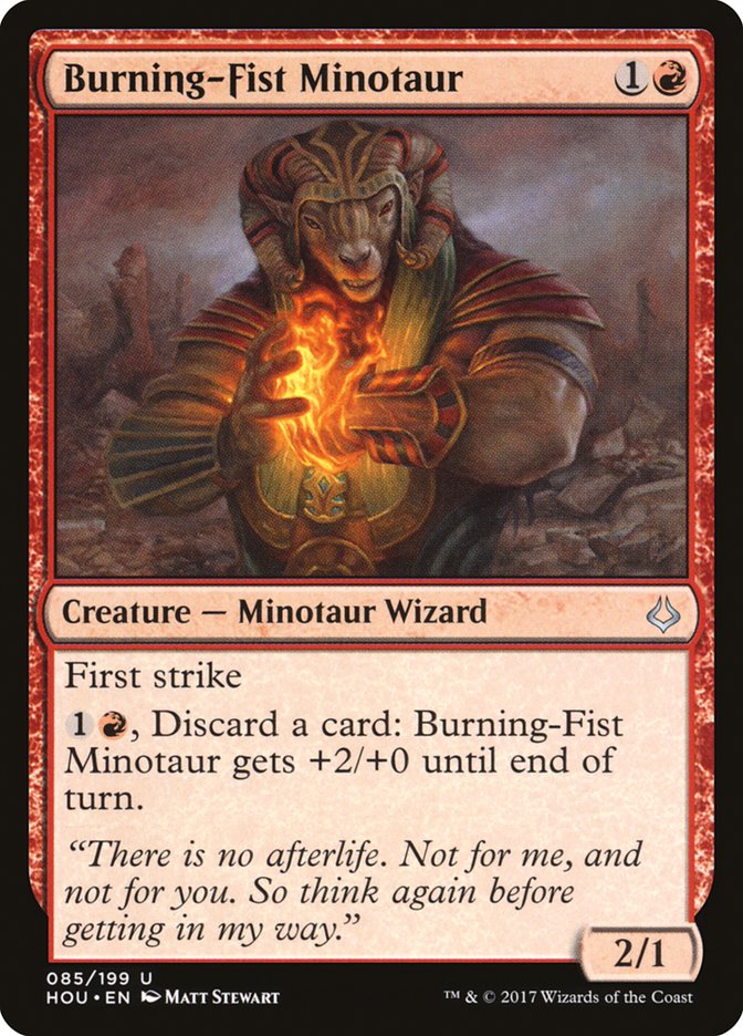 Burning-Fist Minotaur [Hour of Devastation] | Game Grid - Logan