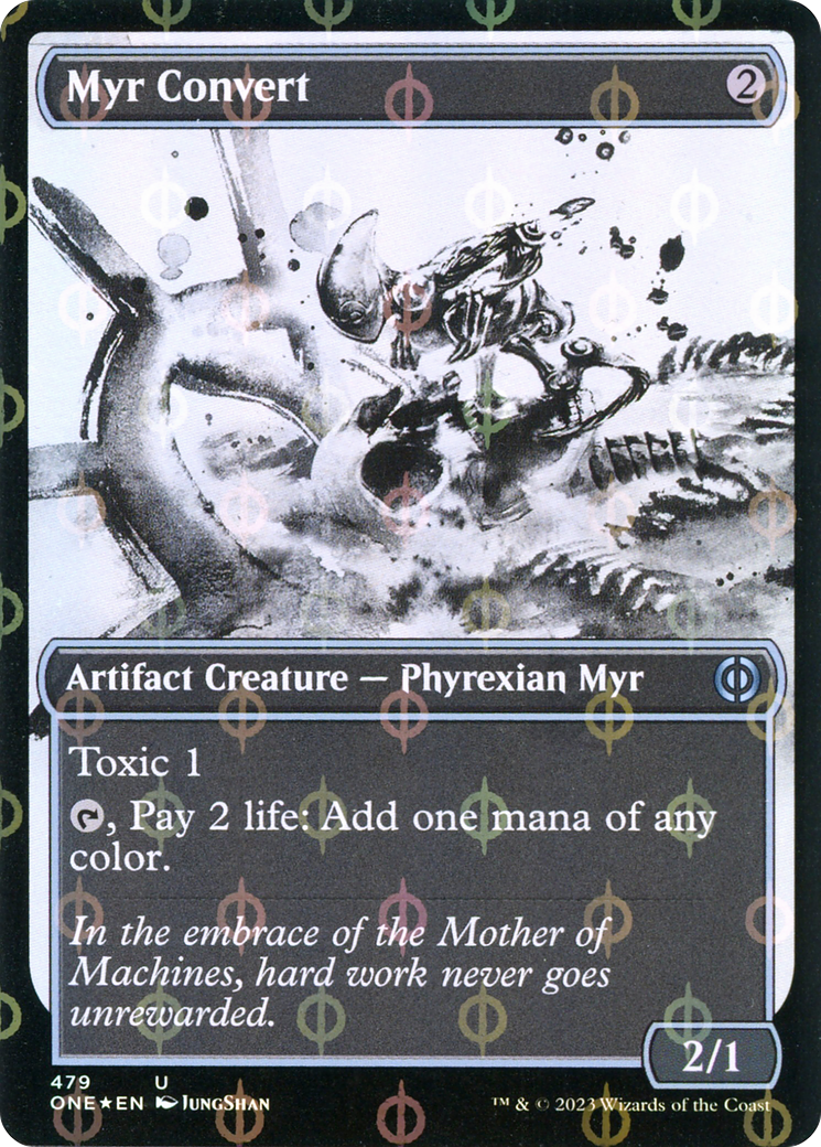 Myr Convert (Showcase Ichor Step-and-Compleat Foil) [Phyrexia: All Will Be One] | Game Grid - Logan