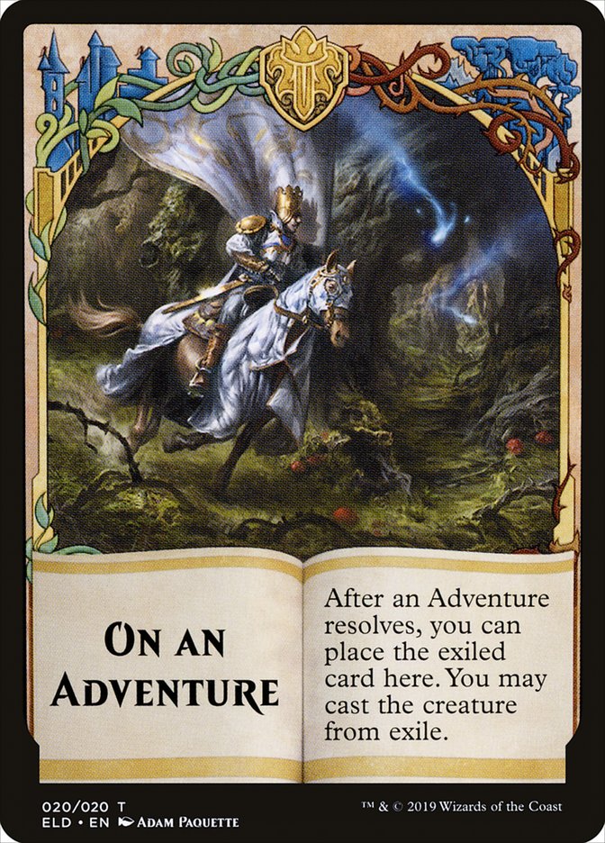 On an Adventure Token [Throne of Eldraine Tokens] | Game Grid - Logan