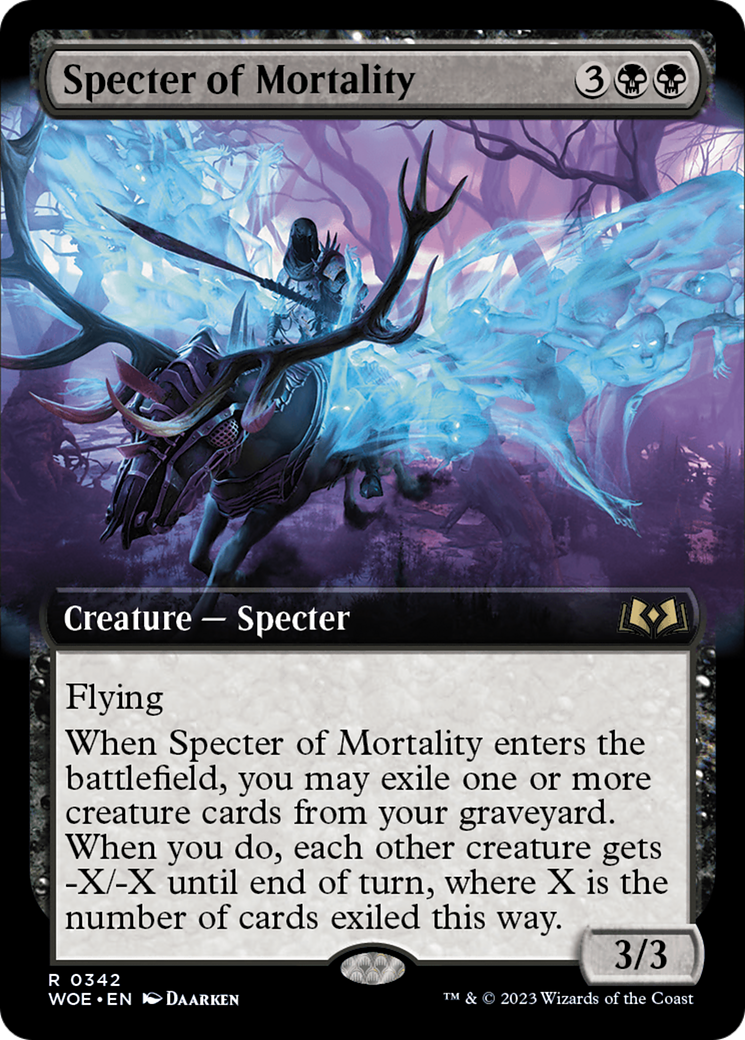 Specter of Mortality (Extended Art) [Wilds of Eldraine] | Game Grid - Logan