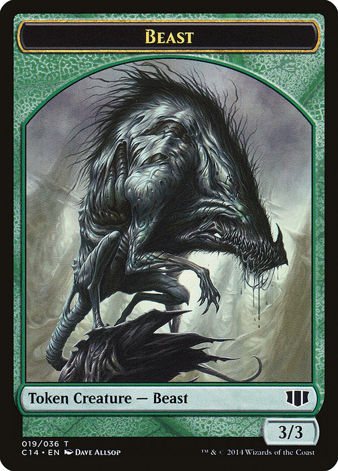 Elemental // Beast (019/036) Double-Sided Token [Commander 2014 Tokens] | Game Grid - Logan