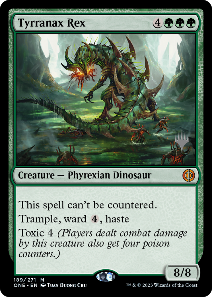Tyrranax Rex (Promo Pack) [Phyrexia: All Will Be One Promos] | Game Grid - Logan
