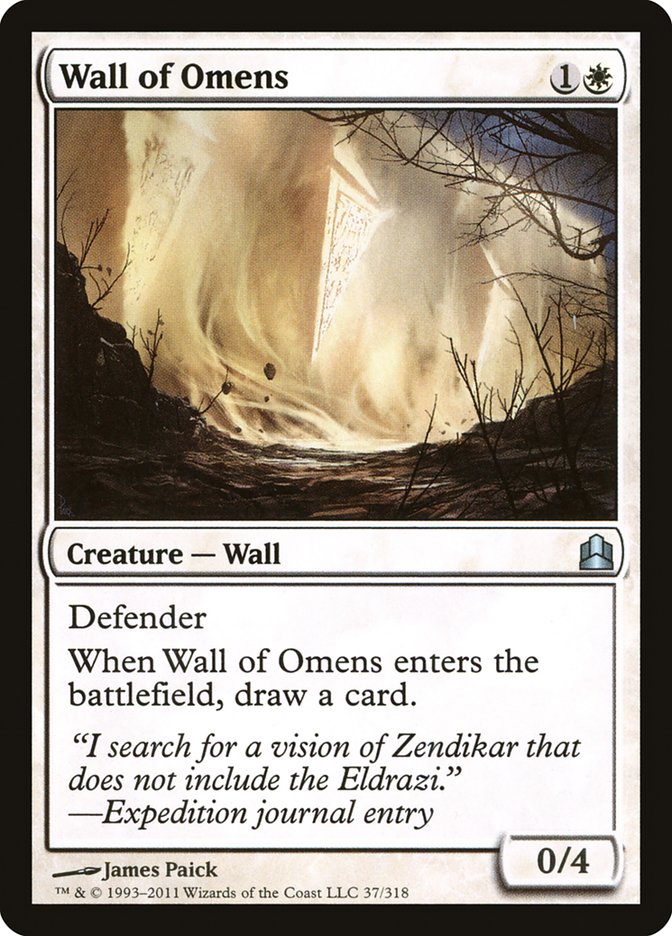 Wall of Omens [Commander 2011] | Game Grid - Logan