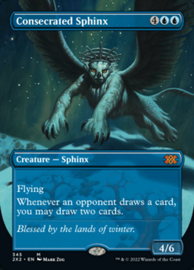 Consecrated Sphinx (Borderless Alternate Art) [Double Masters 2022] | Game Grid - Logan