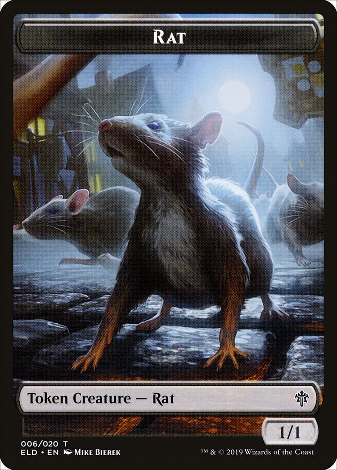 Rat Token [Throne of Eldraine Tokens] | Game Grid - Logan