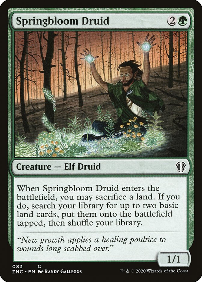 Springbloom Druid [Zendikar Rising Commander] | Game Grid - Logan