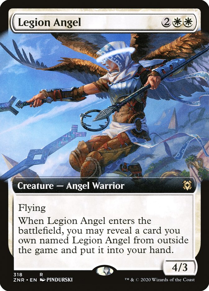 Legion Angel (Extended Art) [Zendikar Rising] | Game Grid - Logan