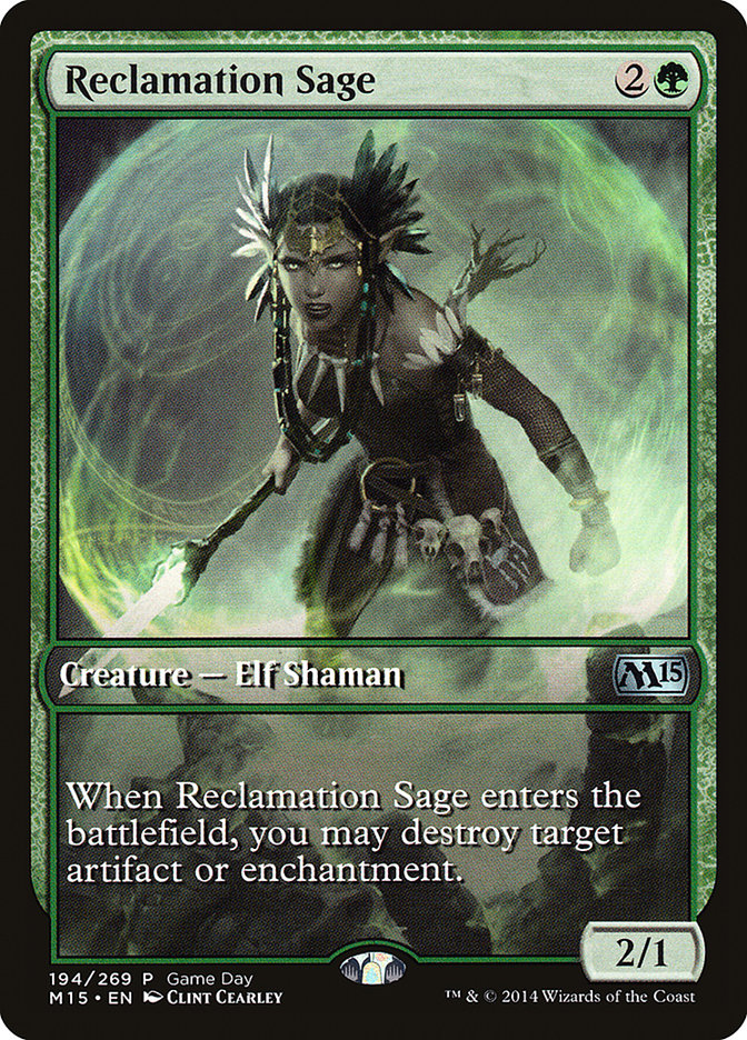 Reclamation Sage (Game Day) [Magic 2015 Promos] | Game Grid - Logan