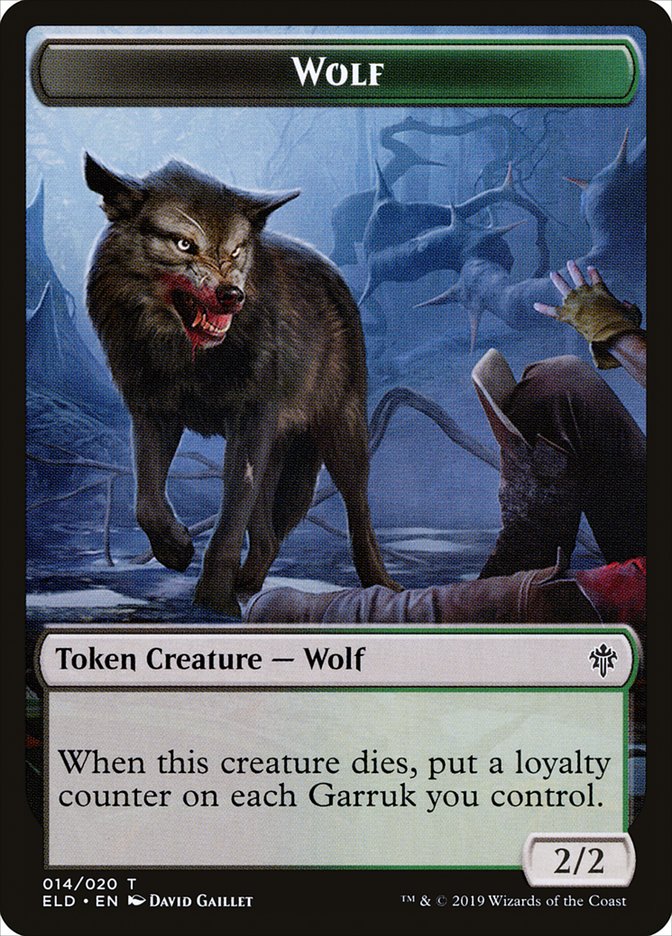 Wolf Token [Throne of Eldraine Tokens] | Game Grid - Logan