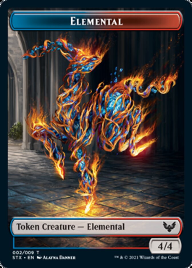 Elemental // Spirit Double-Sided Token [Strixhaven: School of Mages Tokens] | Game Grid - Logan