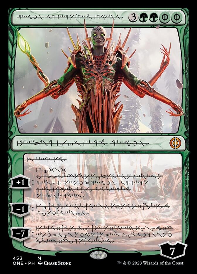 Nissa, Ascended Animist (Phyrexian Step-and-Compleat Foil) [Phyrexia: All Will Be One] | Game Grid - Logan
