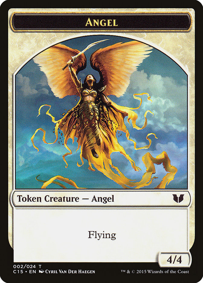 Angel // Knight (005) Double-Sided Token [Commander 2015 Tokens] | Game Grid - Logan