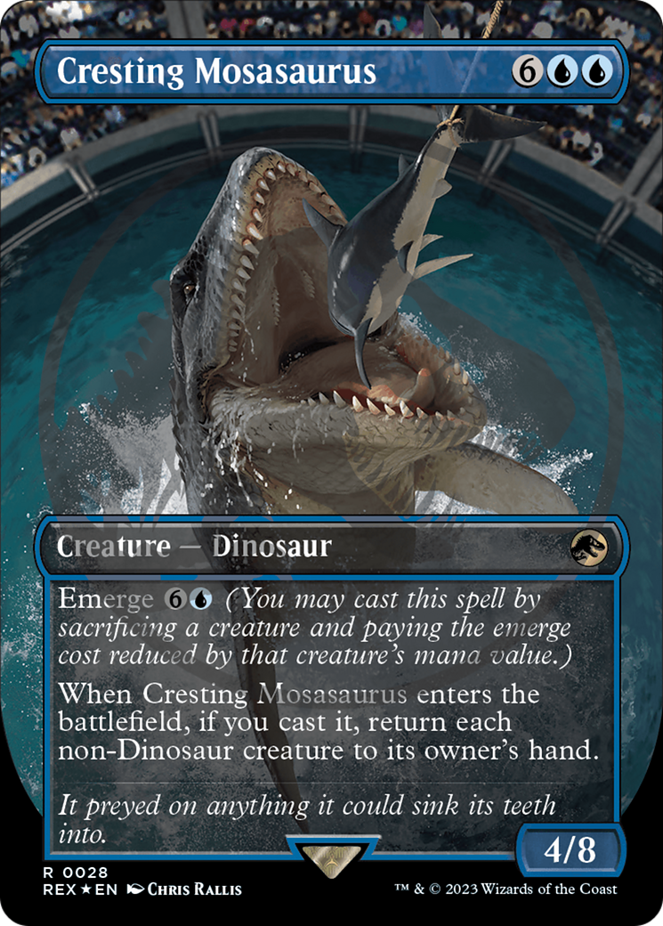 Cresting Mosasaurus Emblem (Borderless) [Jurassic World Collection Tokens] | Game Grid - Logan