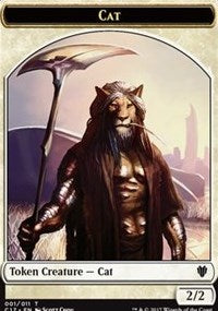 Cat // Cat Warrior Double-Sided Token [Commander 2017 Tokens] | Game Grid - Logan