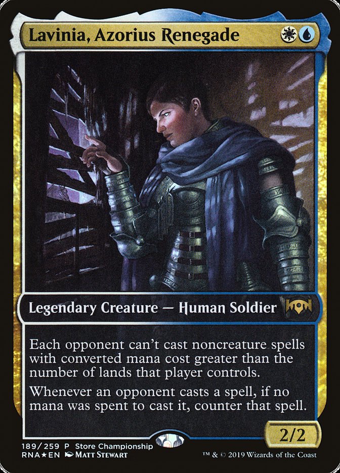 Lavinia, Azorius Renegade (Store Championship) (Extended Art) [Ravnica Allegiance Promos] | Game Grid - Logan