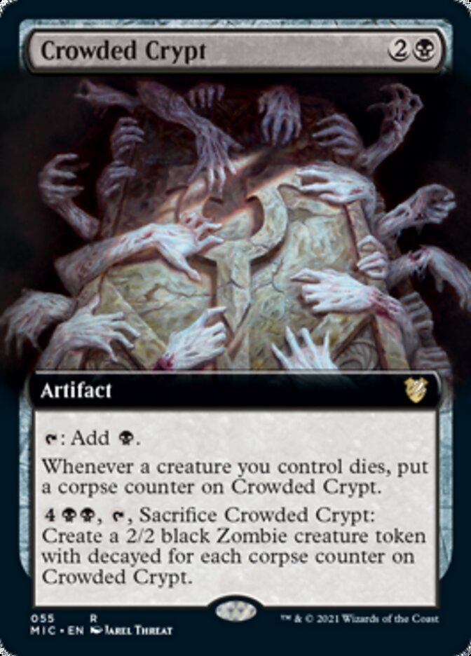 Crowded Crypt (Extended Art) [Innistrad: Midnight Hunt Commander] | Game Grid - Logan
