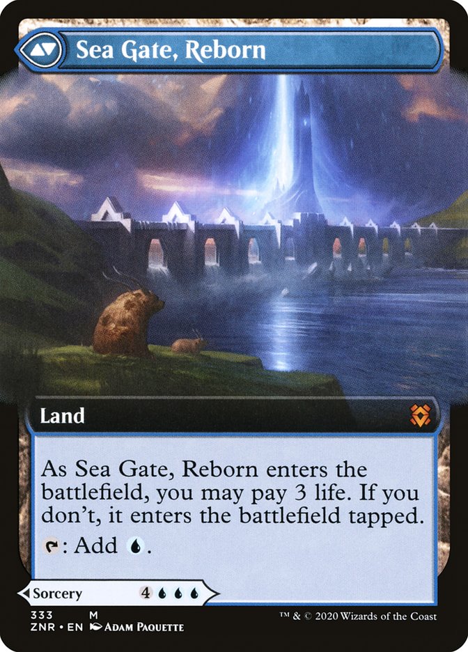 Sea Gate Restoration // Sea Gate, Reborn (Extended Art) [Zendikar Rising] | Game Grid - Logan
