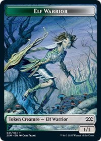 Elf Warrior // Plant Double-Sided Token [Double Masters Tokens] | Game Grid - Logan