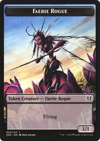 Faerie Rogue // Thopter Double-Sided Token [Zendikar Rising Commander Tokens] | Game Grid - Logan