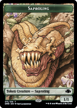 Zombie // Saproling Double-Sided Token [Dominaria Remastered Tokens] | Game Grid - Logan