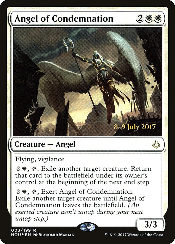 Angel of Condemnation [Hour of Devastation Prerelease Promos] | Game Grid - Logan