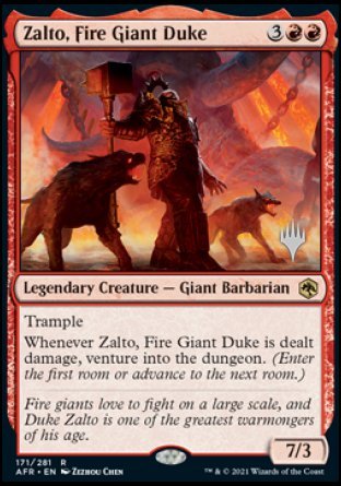 Zalto, Fire Giant Duke (Promo Pack) [Dungeons & Dragons: Adventures in the Forgotten Realms Promos] | Game Grid - Logan