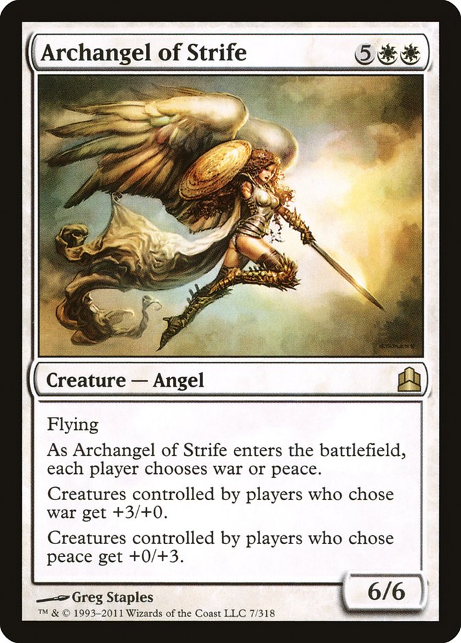 Archangel of Strife [Commander 2011] | Game Grid - Logan