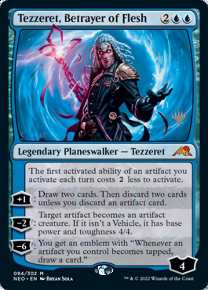 Tezzeret, Betrayer of Flesh (Promo Pack) [Kamigawa: Neon Dynasty Promos] | Game Grid - Logan