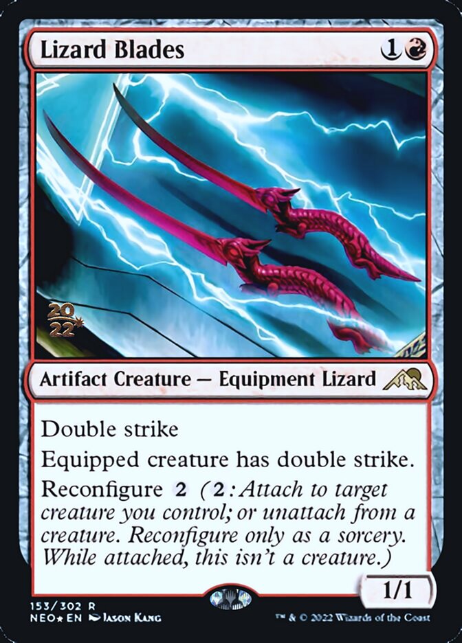 Lizard Blades [Kamigawa: Neon Dynasty Prerelease Promos] | Game Grid - Logan