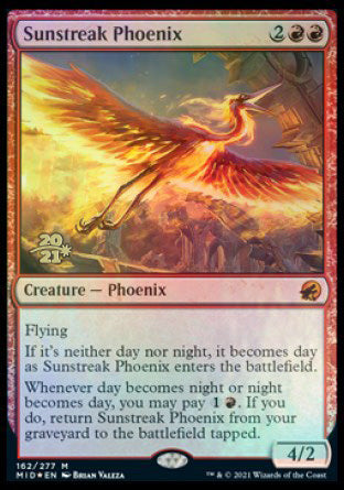 Sunstreak Phoenix [Innistrad: Midnight Hunt Prerelease Promos] | Game Grid - Logan