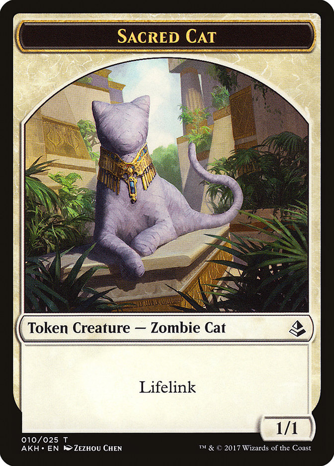 Sacred Cat Token [Amonkhet Tokens] | Game Grid - Logan