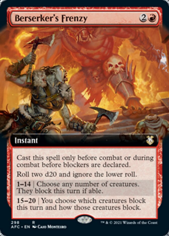 Berserker's Frenzy (Extended Art) [Dungeons & Dragons: Adventures in the Forgotten Realms Commander] | Game Grid - Logan