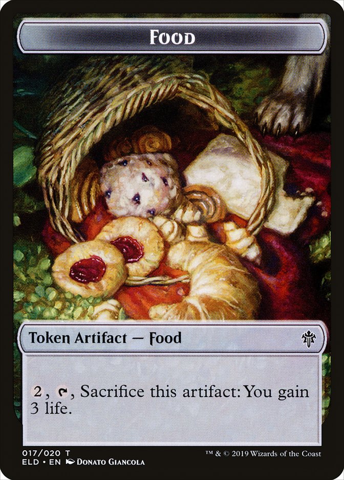 Rat // Food (17) Double-Sided Token [Throne of Eldraine Tokens] | Game Grid - Logan