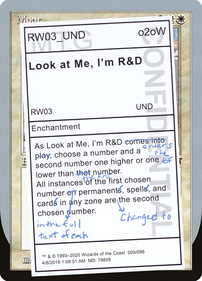 Look at Me, I'm R&D [Unsanctioned] | Game Grid - Logan
